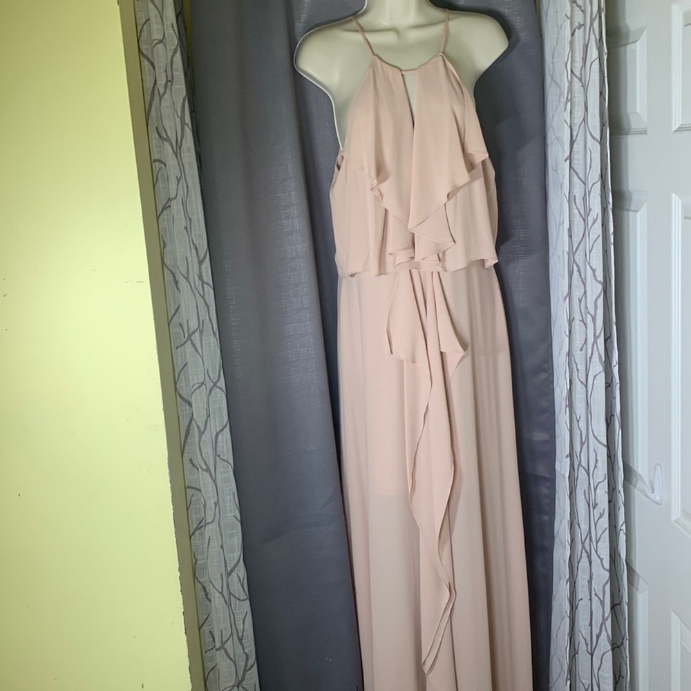 BCBGMaxAzria  Halter dress blush cream Neutral .
